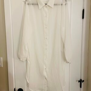SHEIN White Sheer Blouse